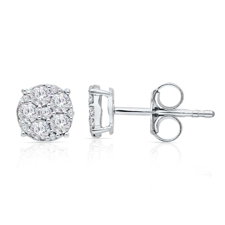 KALLATI White gold "Eternal" 0.35ct Round Diamond Earrings