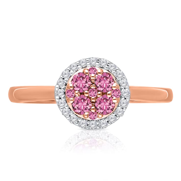 KALLATI Rose Gold "Heirloom" 0.45ctw Pink Sapphire &
Diamond Ring