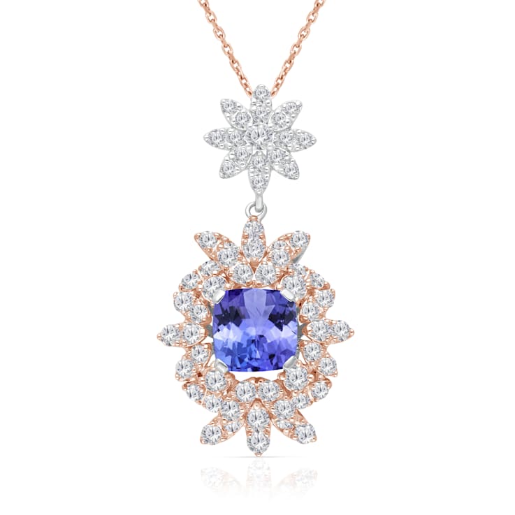 KALLATI Rose Gold "Renaissance" 2.90ctw Tanzanite and Diamond Pendant