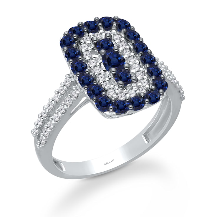 KALLATI White Gold "Heirloom" 1.35 ctw Sapphire & Diamond Ring