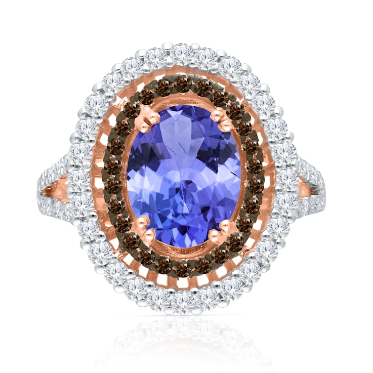 KALLATI Rose Gold "Renaissance" 5.25 Tanzanite & Diamond Ring