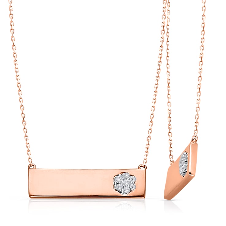 KALLATI Rose Gold "Eternal" 0.10ct Diamond Necklace