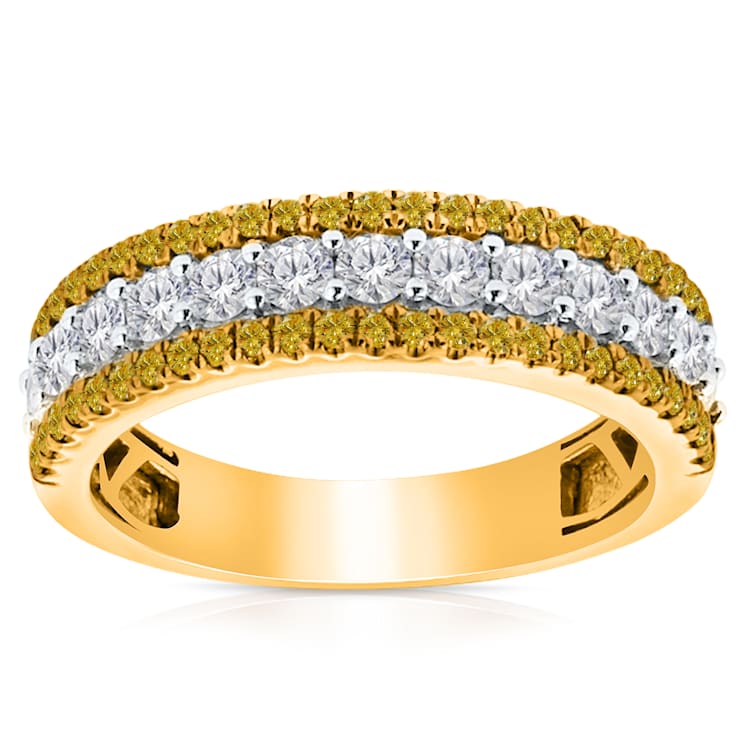 KALLATI Rose Gold "Sunset" 0.95ct White & Natural Yellow
Diamond Ring