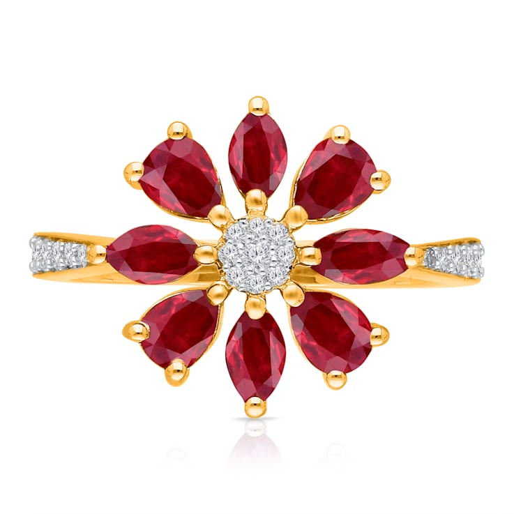 KALLATI Two-Tone Gold 2.15 ctw Ruby and Diamond Ring