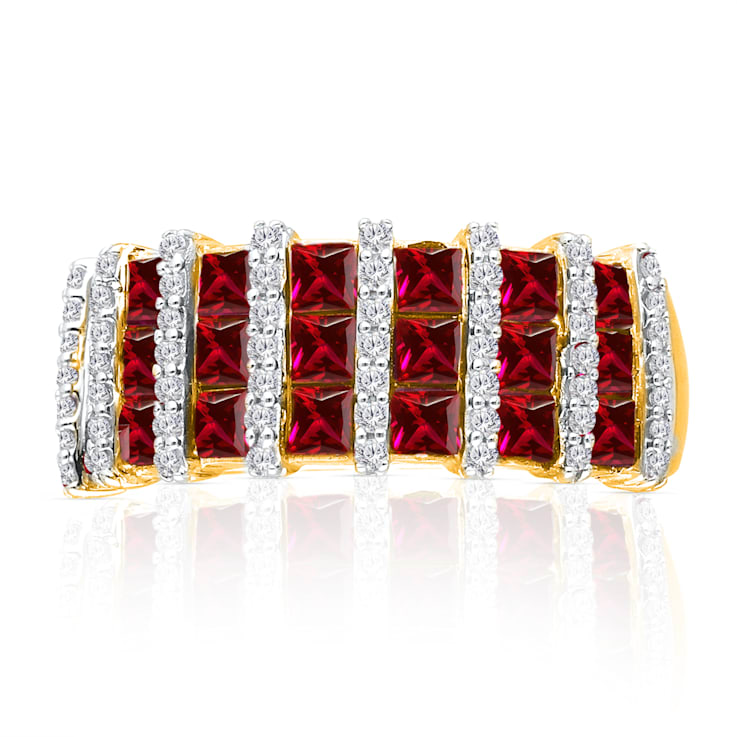KALLATI Yellow Gold 2.40 ctw Ruby and Diamond Ring