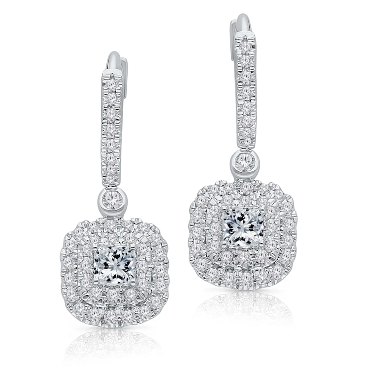 KALLATI 14K White Gold "Princesse Royale" 0.65ct Diamond Earrings
