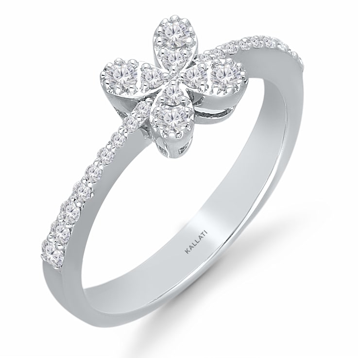 KALLATI White Gold 0.30 ctw Diamond Ring