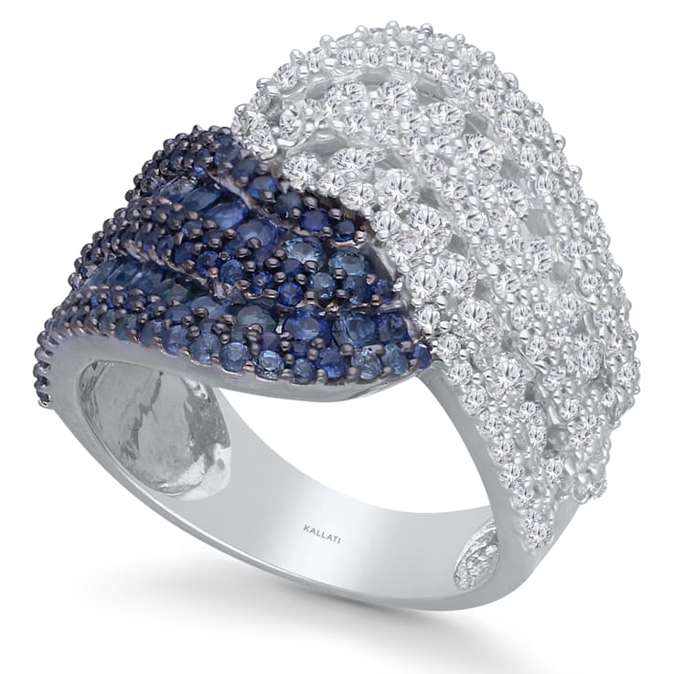 KALLATI White Gold "Heirloom" 3.25 ctw Sapphire and Diamond Ring
