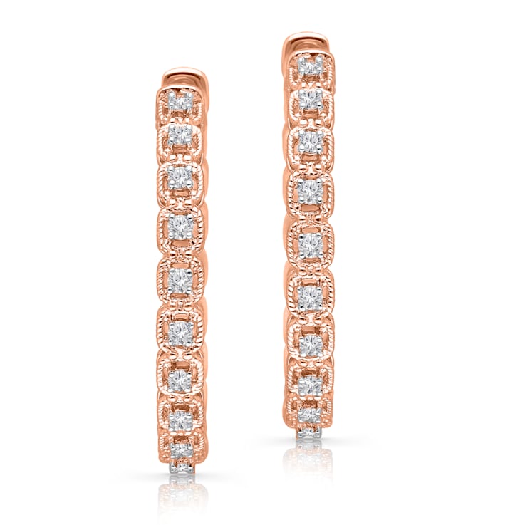KALLATI Rose Gold "Eternal" 0.65ctw Diamond Earrings
