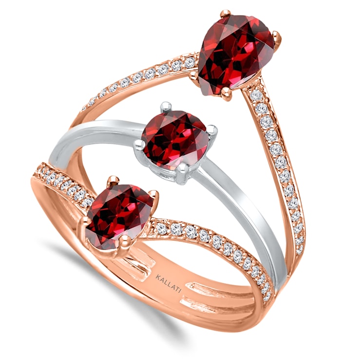 KALLATI Two-tone Gold "Heirloom" 1.60 ctw Ruby Ring