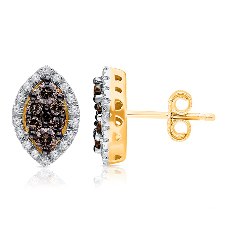 KALLATI  Yellow Gold "Coco Kallati" 0.55 ct Coco and White
Diamond Earrings