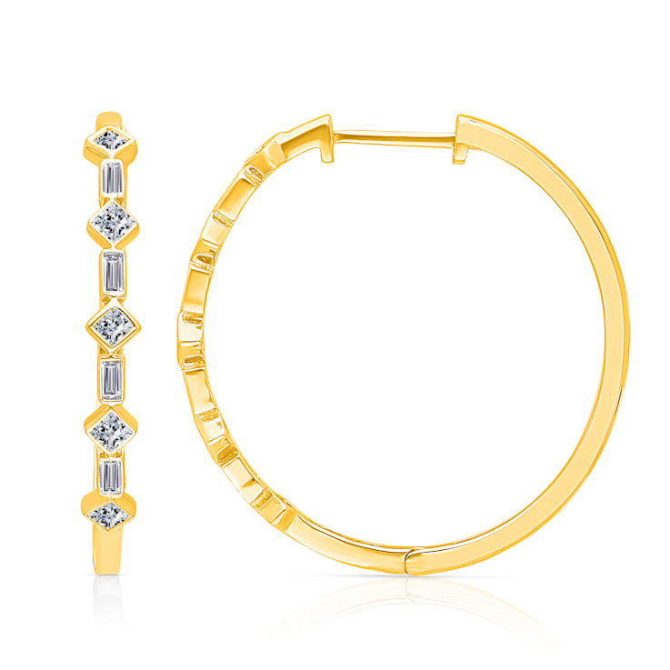 KALLATI 14K Yellow Gold "Legendary" 0.85ct Hanging Diamond Earrings