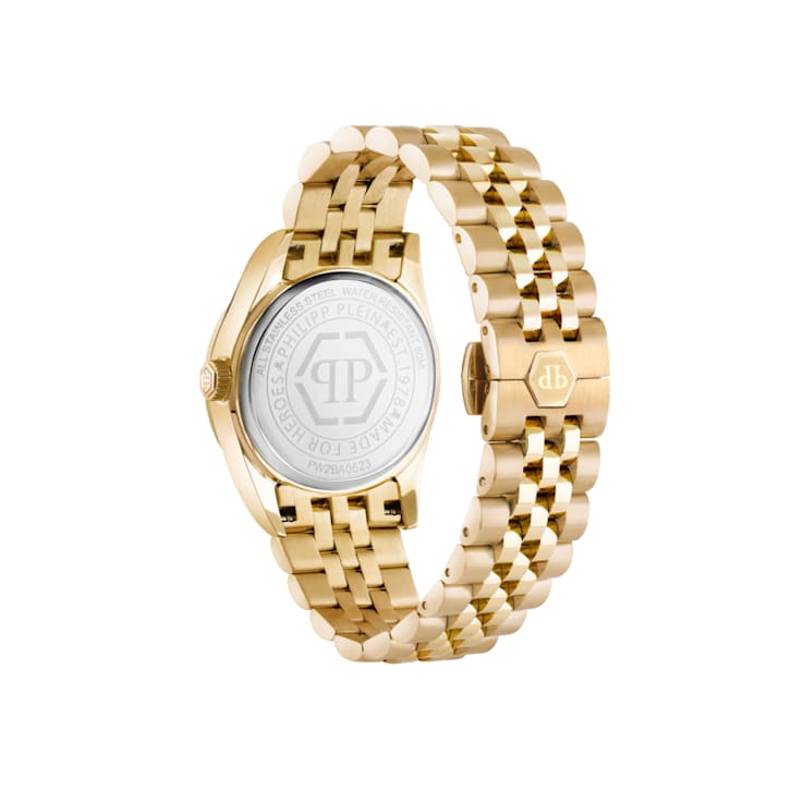 Philipp Plein Date Superlative Black Dial Yellow Stainless Steel
Bracelet Watch