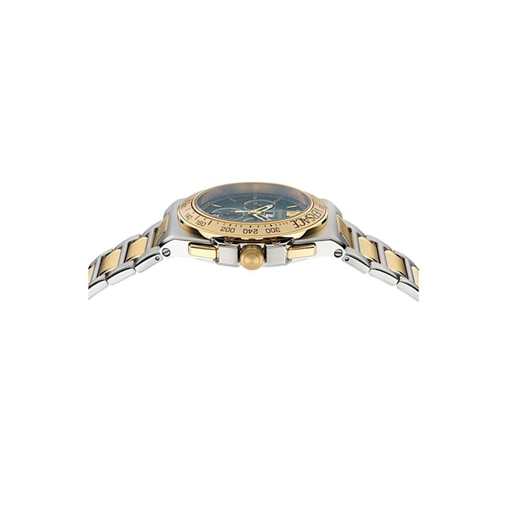 Versace two tone watch hot sale