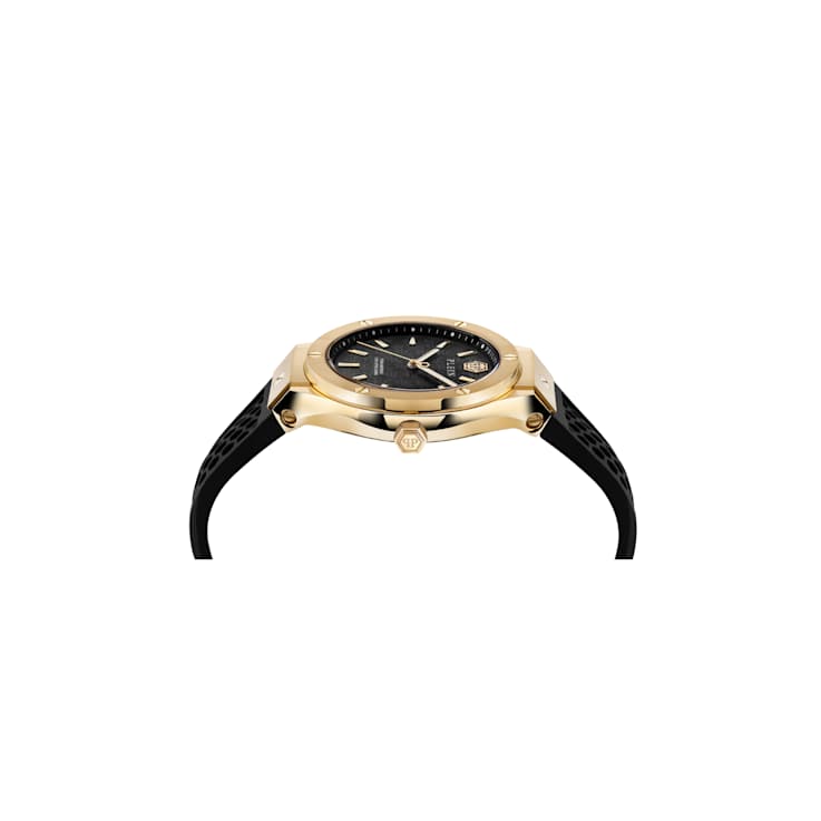 Plein Underdog Black Dial Silicone Watch