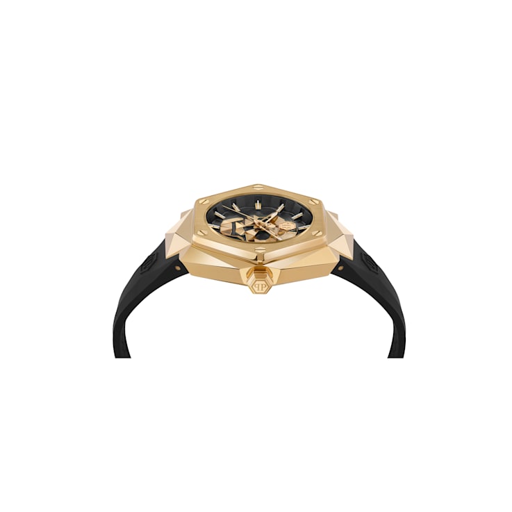 The $kull Spikes Black Dial Silicone Watch