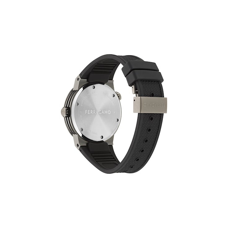 F-80 GMT Worldtime Black Polyurethane Strap Watch