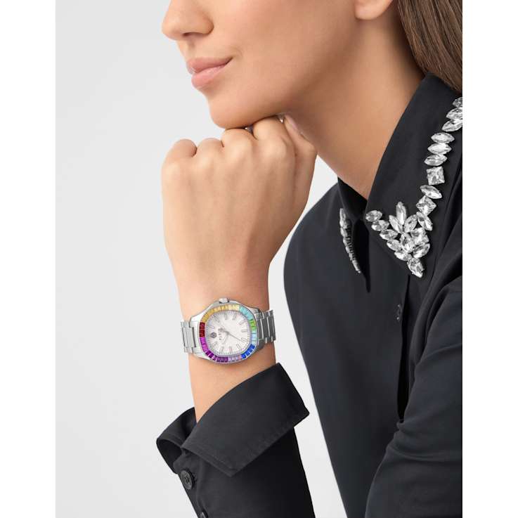 The $pectre Lady White Dial Stainless Steel Crystal Watch