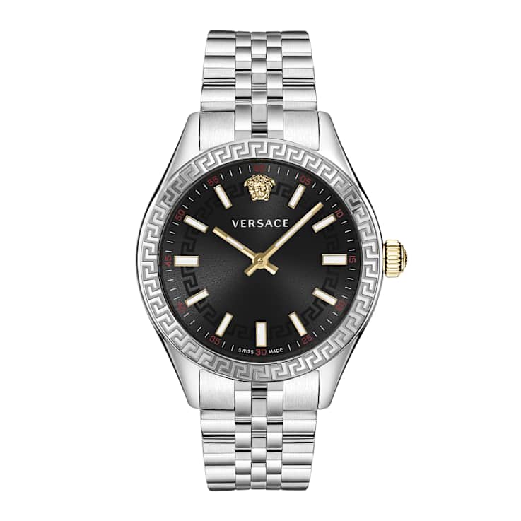 Versace Hellenyium Black Sunray Dial Bracelet Watch
