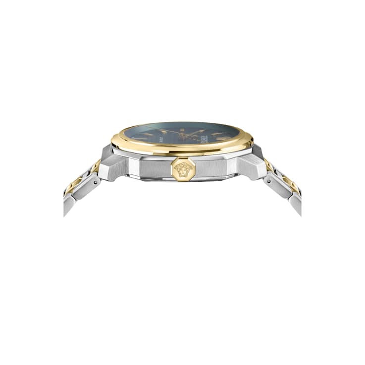 Dylos Automatic Green Dial Two-tone Stainless Steel Bracelet Watch