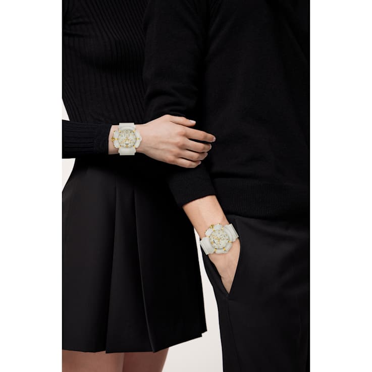 Versace Real Active Chrono White Dial Silicone Strap Watch