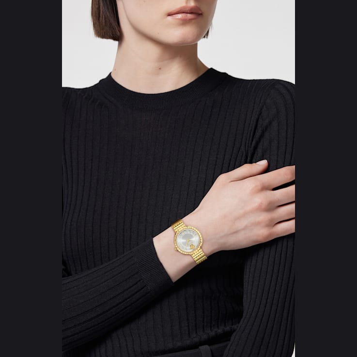 Greca Goddess Petite Yellow Stainless Steel Bracelet Watch