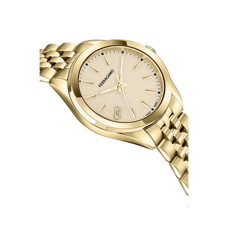 Ferragamo Classic IP Yellow Bracelet Watch