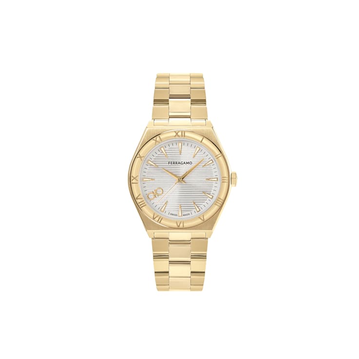 Ferragamo Vega Upper East Yellow Stainless Steel Bracelet Watch