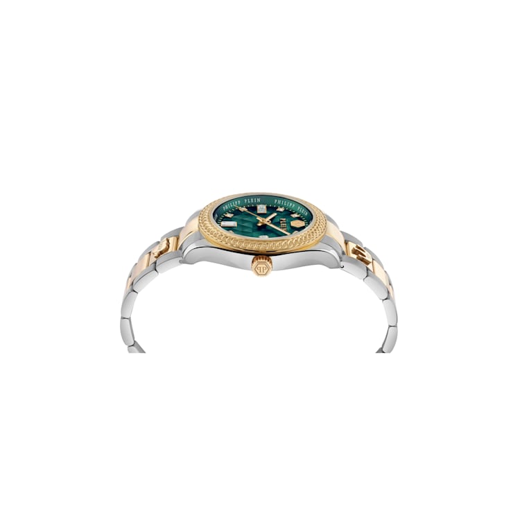Queen Crystal Green Dial Stainless Steel Bracelet Watch