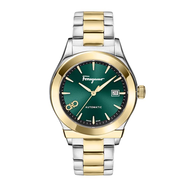 Ferragamo 1927 Green Dial Stainless Steel Automatic Watch