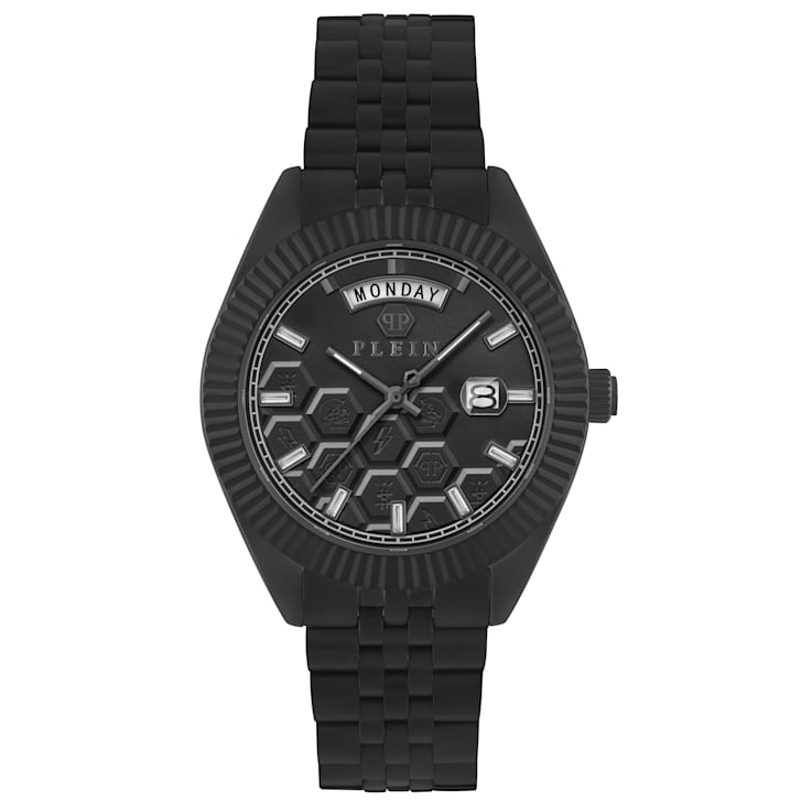 Date Superlative Black Dial Crystal Watch