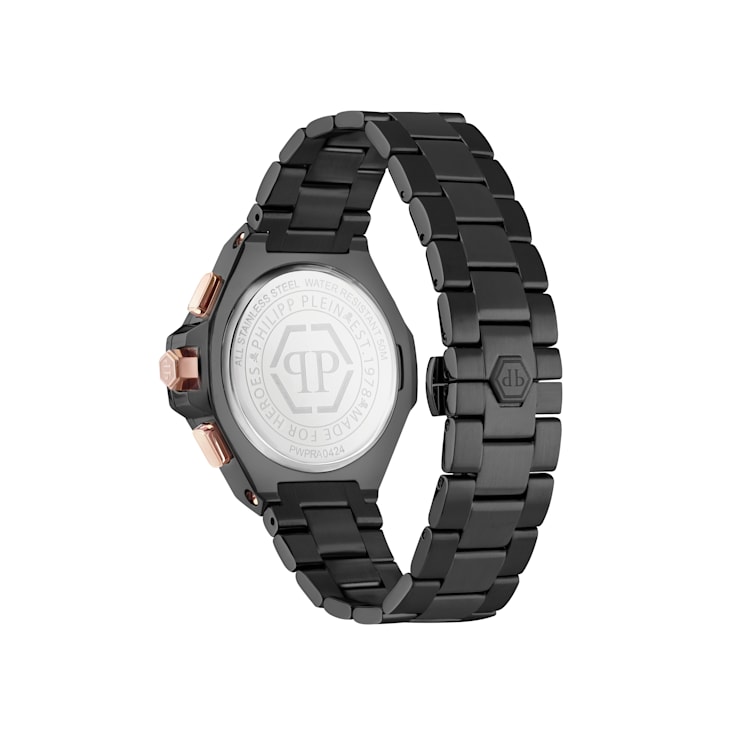 Plein Chrono Royal IP Black Bracelet Mens Watch