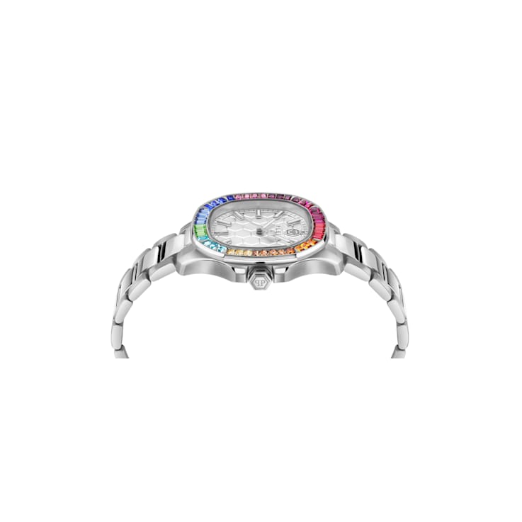 The $pectre Lady White Dial Stainless Steel Crystal Watch