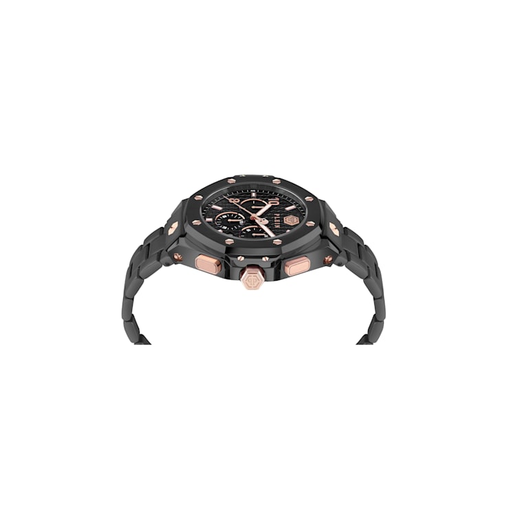 Plein Chrono Royal IP Black Bracelet Mens Watch