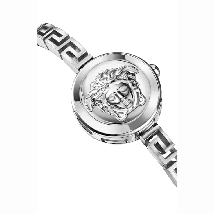 Medusa Secret Silver Tone Sunray Dial Bracelet Watch