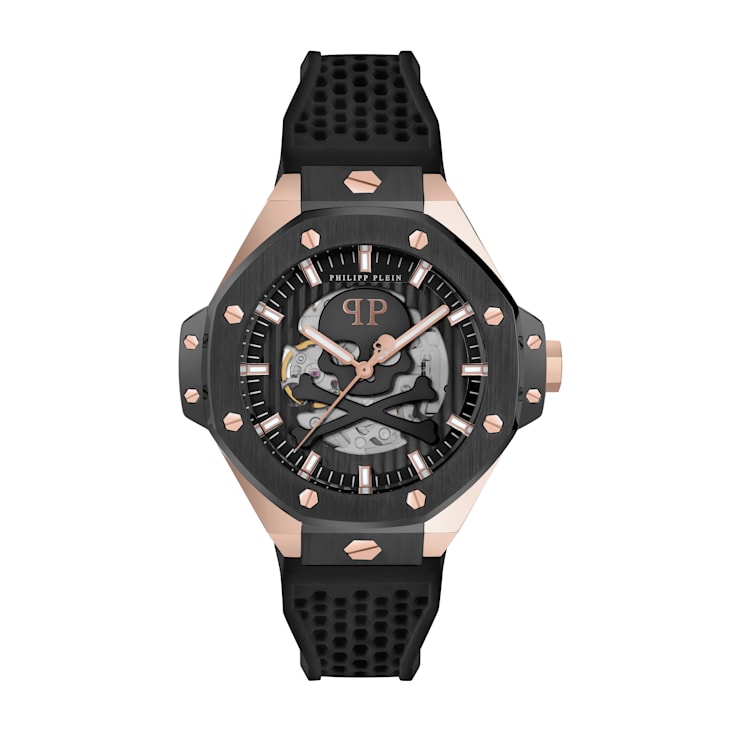 Plein $keleton Royal Silicone Strap Mens Watch