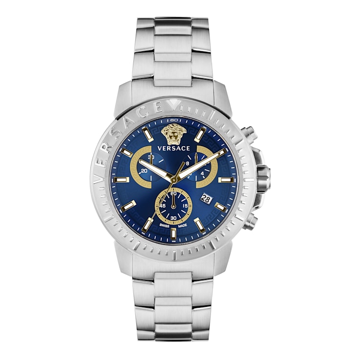 New Chrono Chronograph Stainless Steel Bracelet Watch