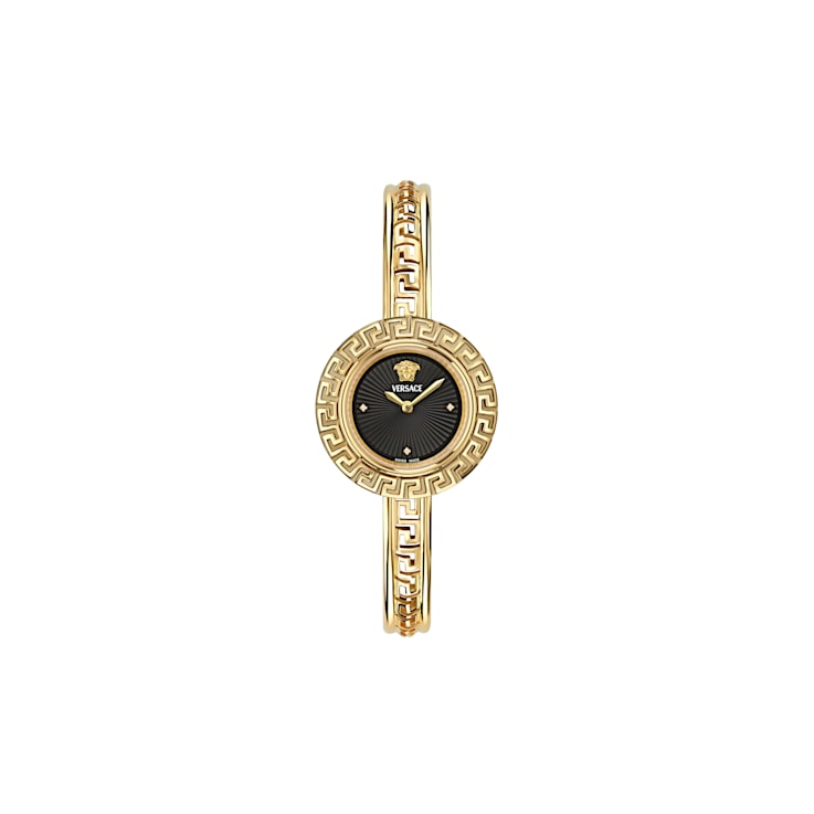La Greca Womens Watch IP Yellow Gold Case Black Guilloché Dial IP Yellow
Gold Bracelet