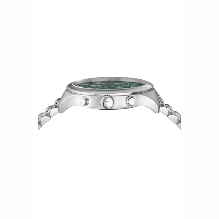 Ferragamo Duo Chrono Green Dial Stainless Steel Bracelet Watch