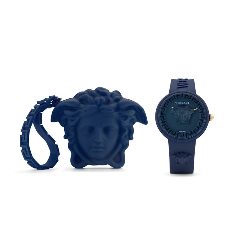 Versace Medusa Pop Navy Silicone Strap Watch