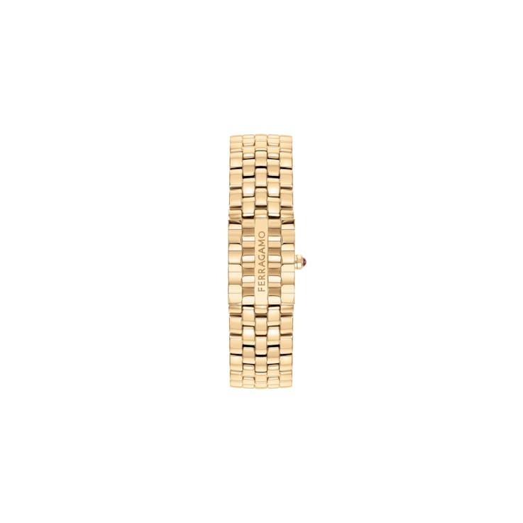 Ferragamo Secret IP Yellow Gold Bracelet Mens Watch