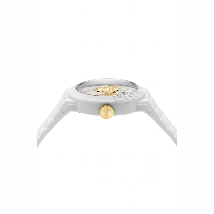 V-Pop White Dial Silicone Watch