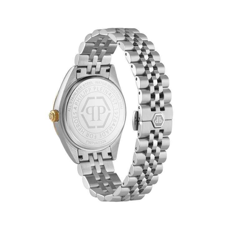 Date Superlative Silver Dial Crystal Watch