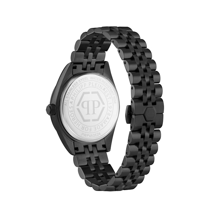 Date Superlative Black Dial Crystal Watch