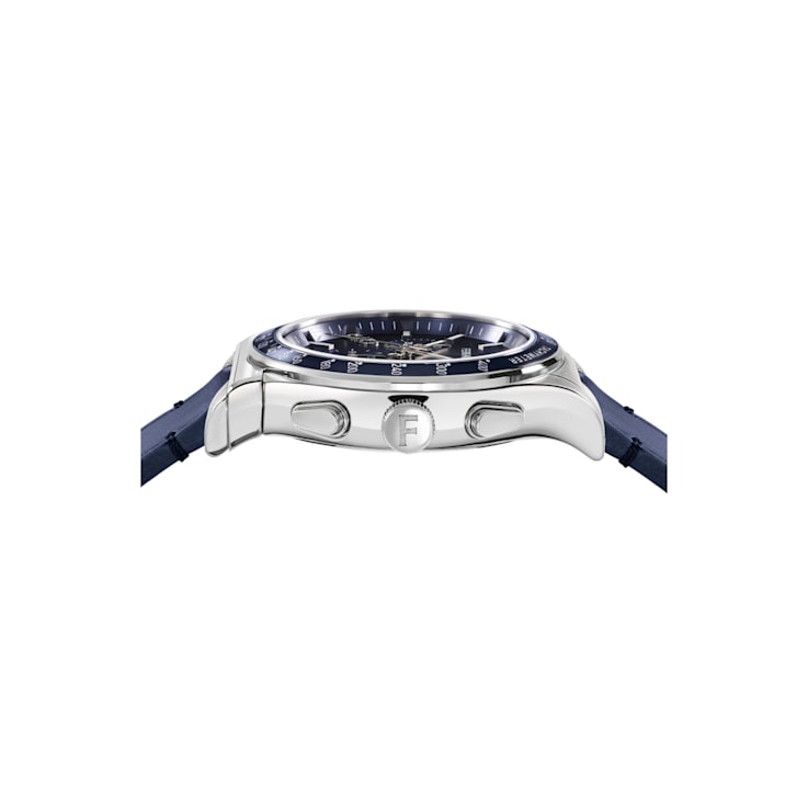 Ferragamo 1927 Chrono Blue Leather Strap Watch