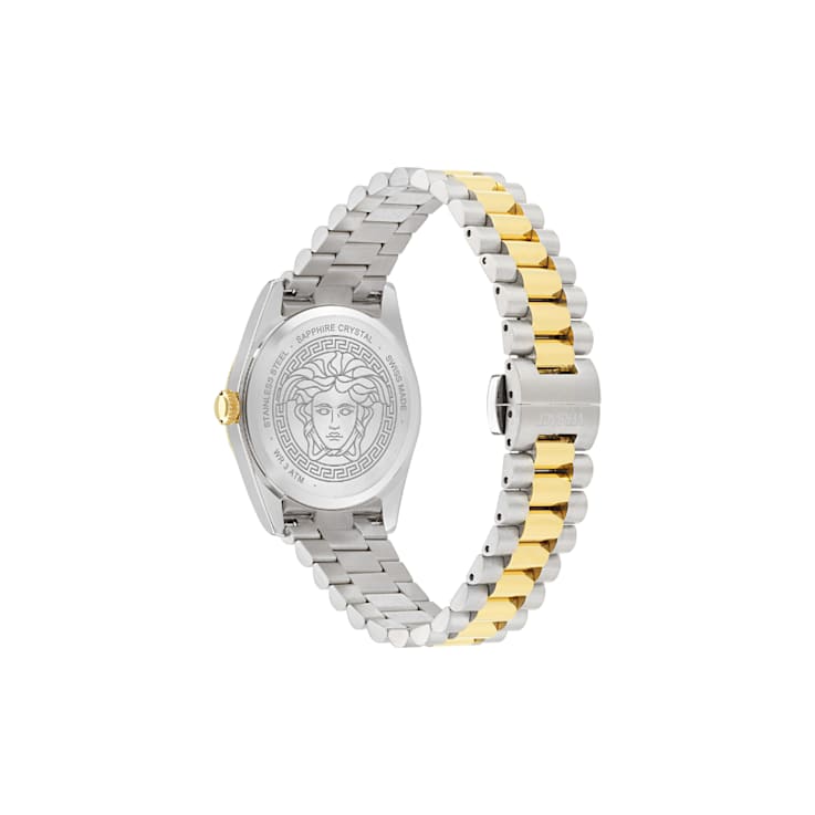 Versace Millenyium Blue Dial Two-tone Stainless Steel Bracelet Watch