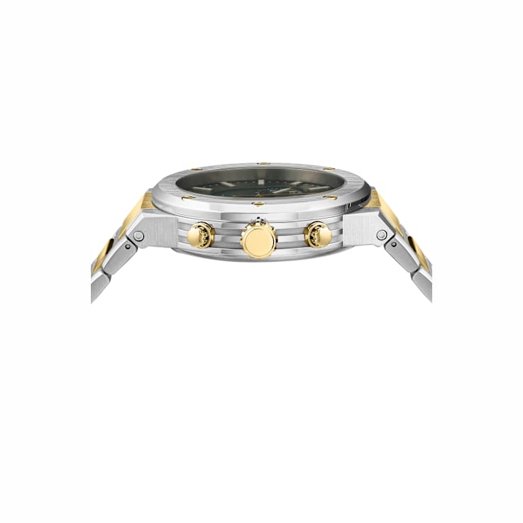 Ferragamo F-80 Green Dial Chrono Bracelet Watch