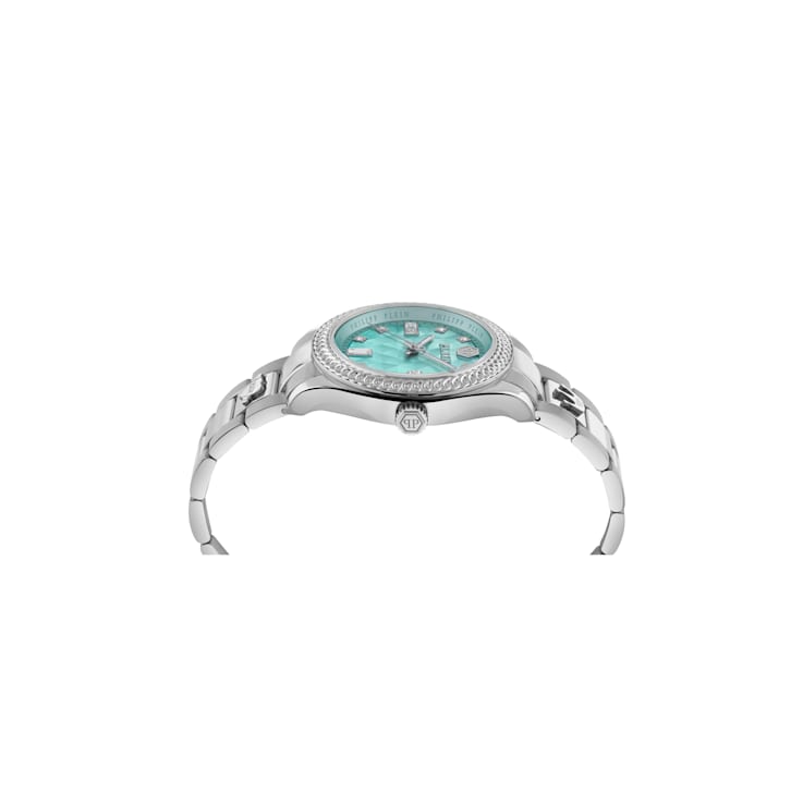 Queen Crystal Blue Dial Stainless Steel Bracelet Watch