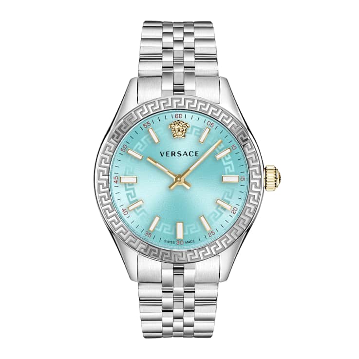 Versace Hellenyium 36mm Blue Sunray Dial Bracelet Watch