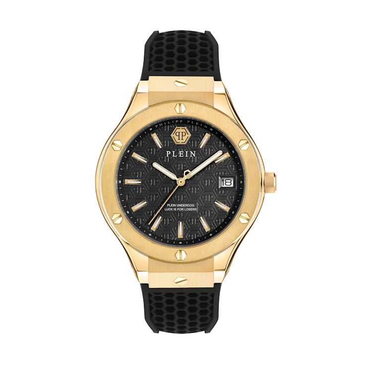 Plein Underdog Black Dial Silicone Watch